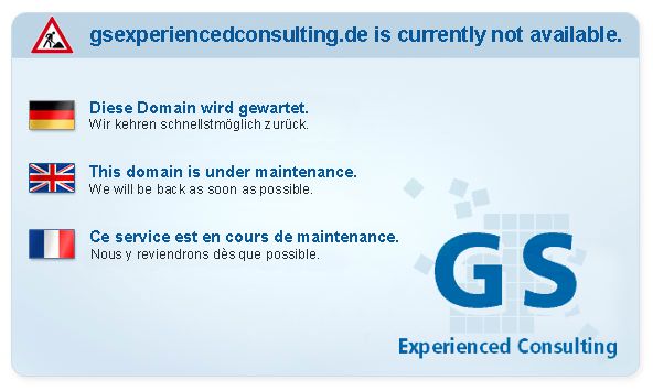 Die Internetpräsenz der GS Experienced Consulting UG wird derzeit überarbeitet.